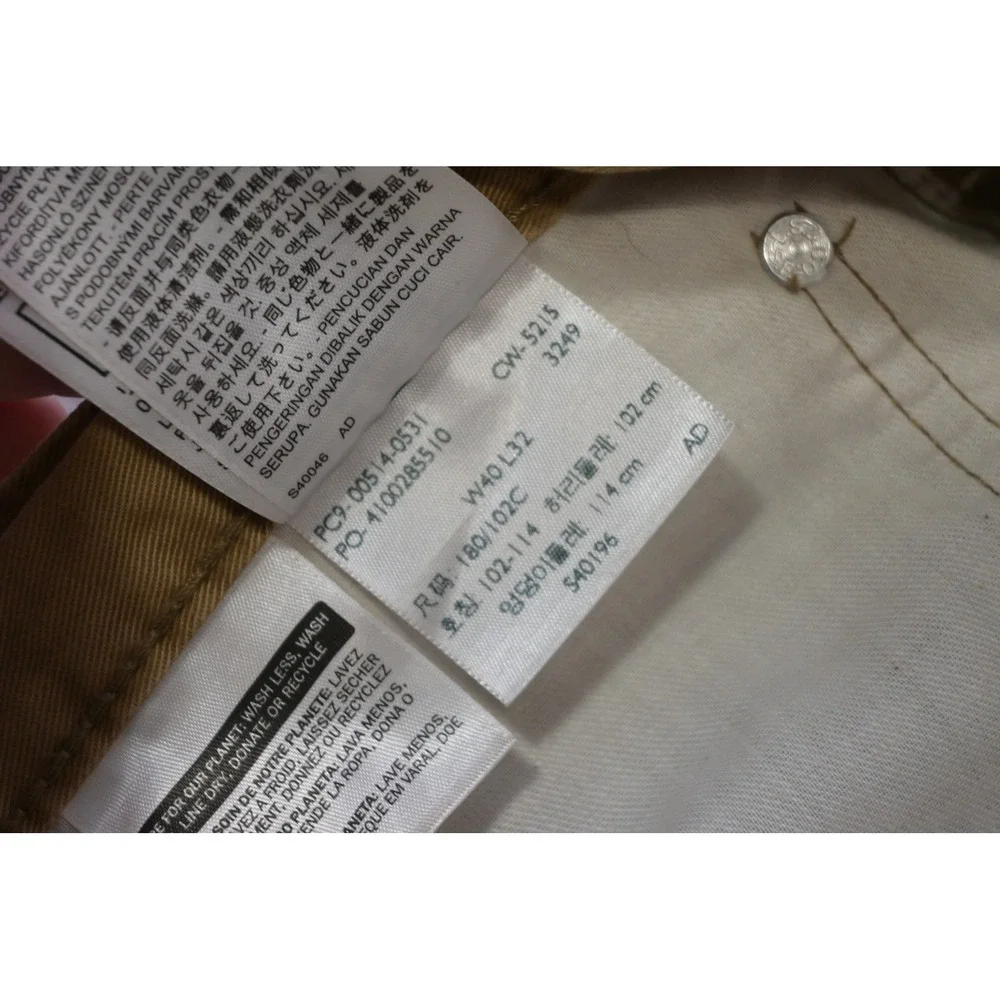 Levi's 514 Straight Fit Pants Mens‎ 40x32 Tan Cotton Twill Casual Excellent